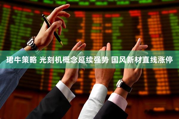 珺牛策略 光刻机概念延续强势 国风新材直线涨停