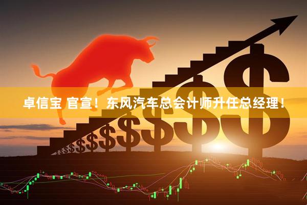 卓信宝 官宣！东风汽车总会计师升任总经理！